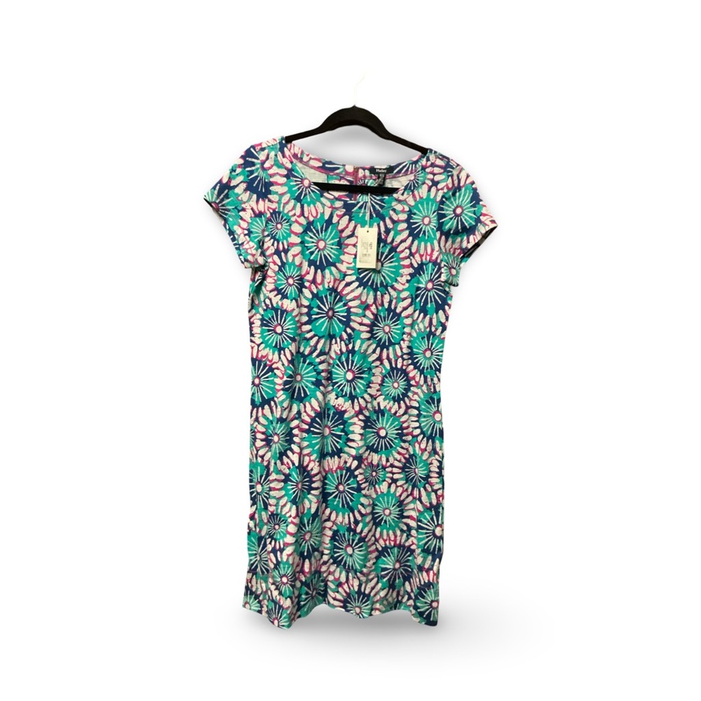 Floral Print Dress - Blue and Pink - M